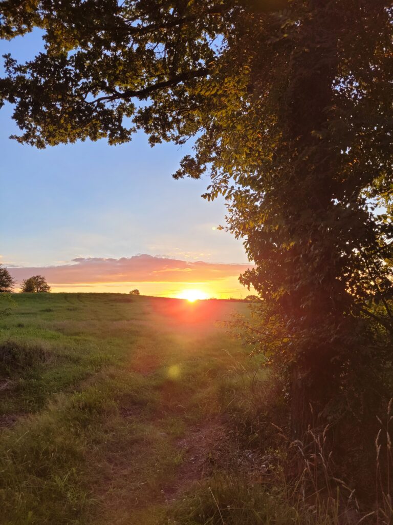 randonnée coucher de soleil